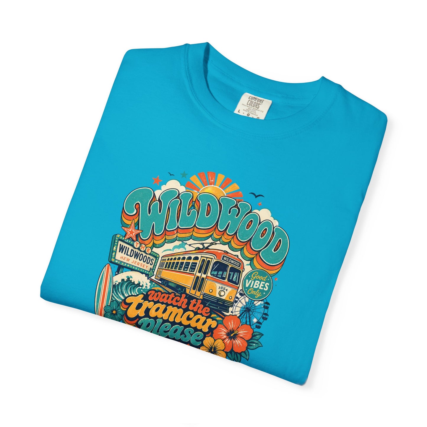 Wildwood Tramcar Please T-Shirt — Retro Beachboardwalk Graphic Tee