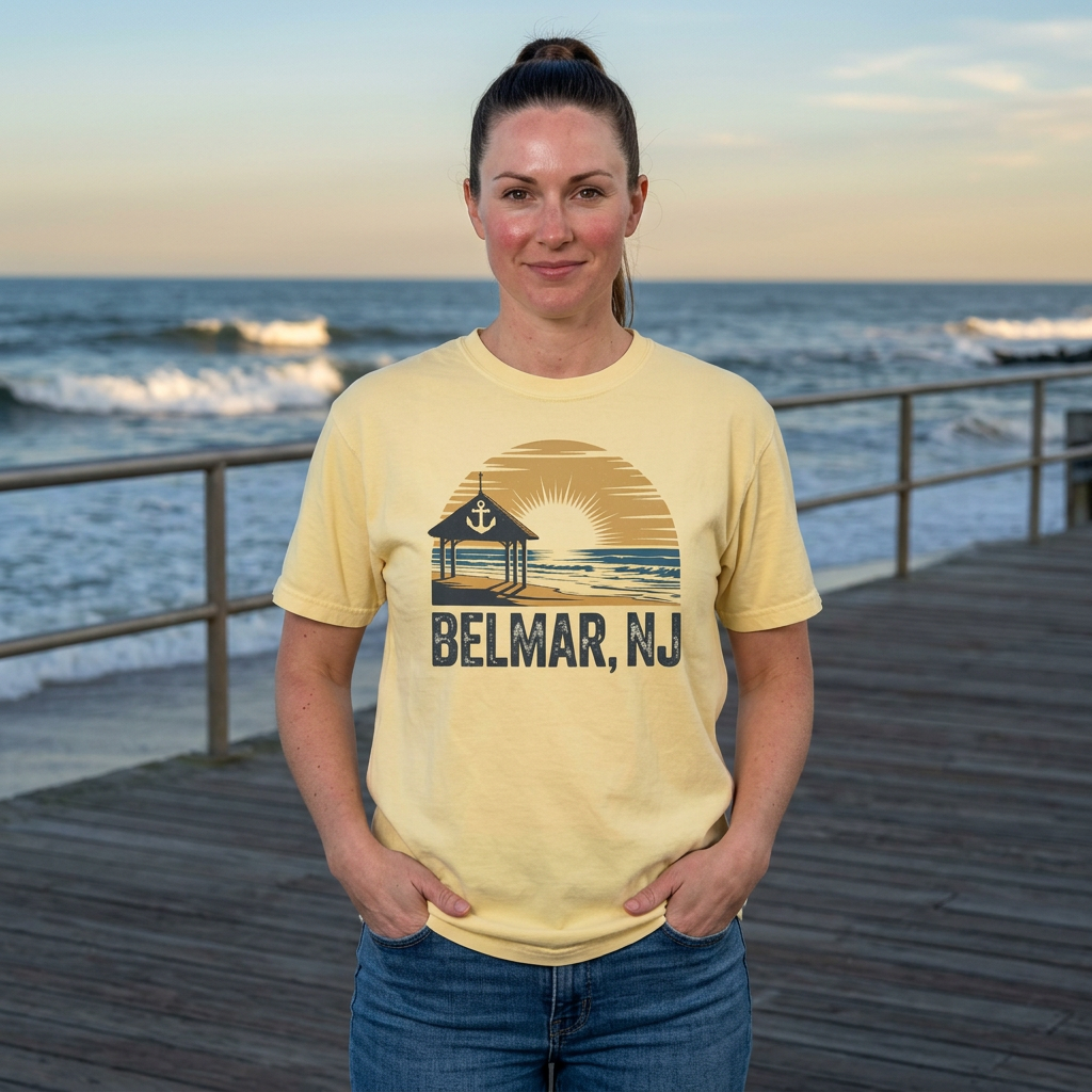 Belmar, NJ Shore Beach T-Shirt