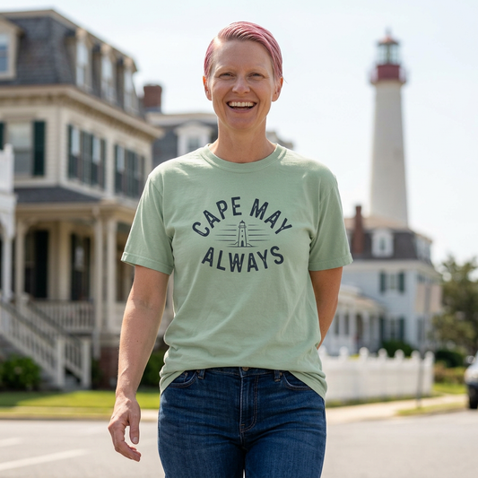 Cape May Always T-Shirt — New Jersey Shore Vintage Lighthouse Beach Tee