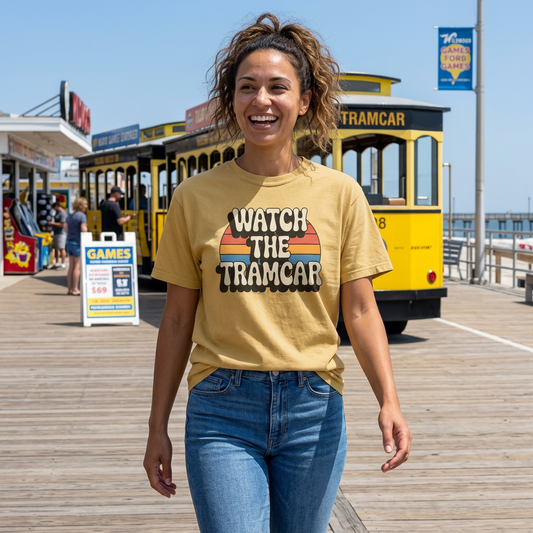 Wildwood NJ Tramcar Beach T-Shirt — Watch the Tramcar