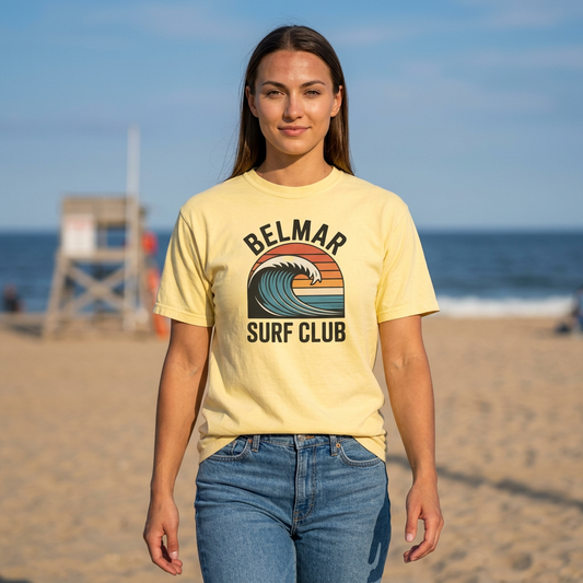 Belmar Surf Club T-Shirt — Retro Wave Beach Tee