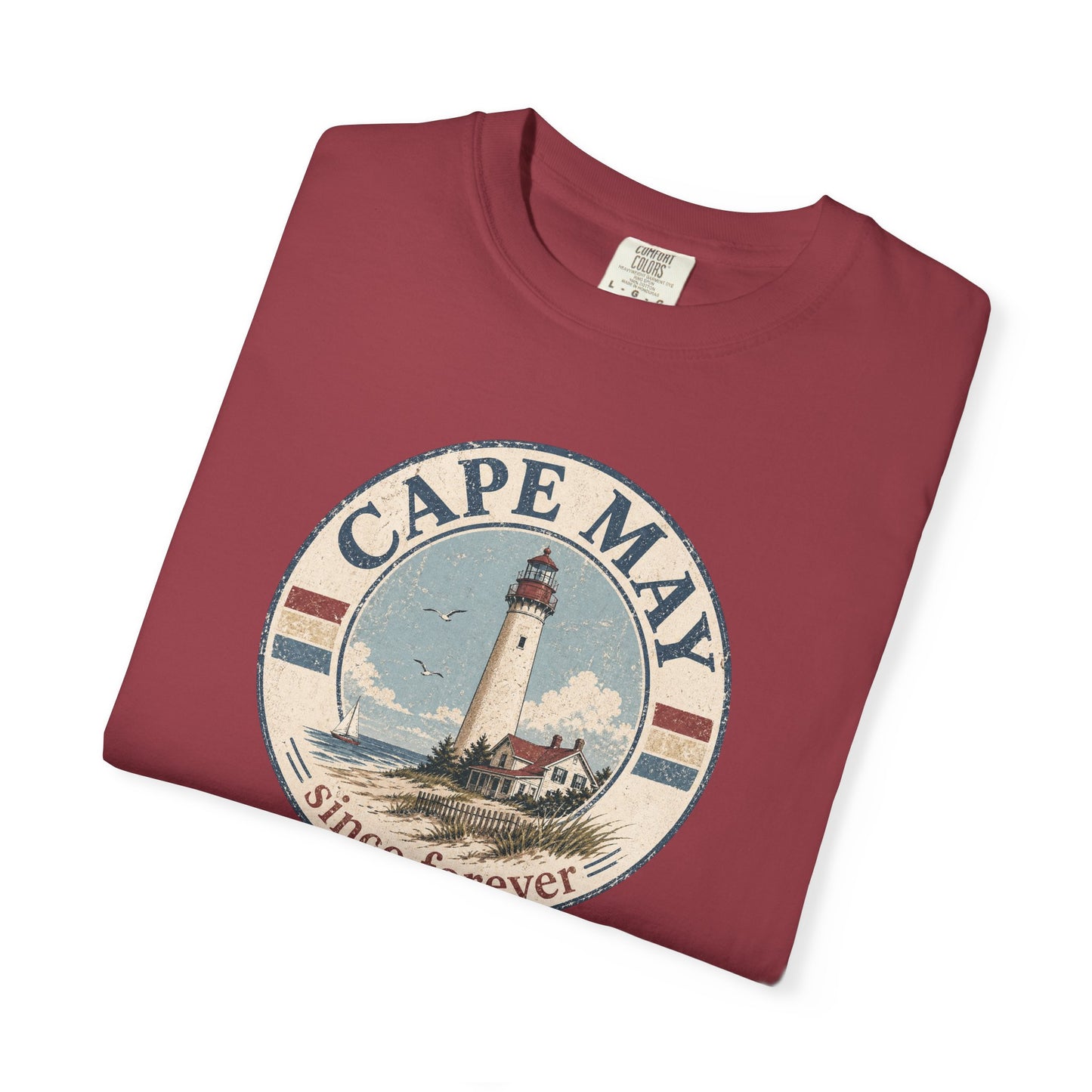 Cape May Lighthouse T-Shirt — Vintage Coastal 'Since Forever' Tee