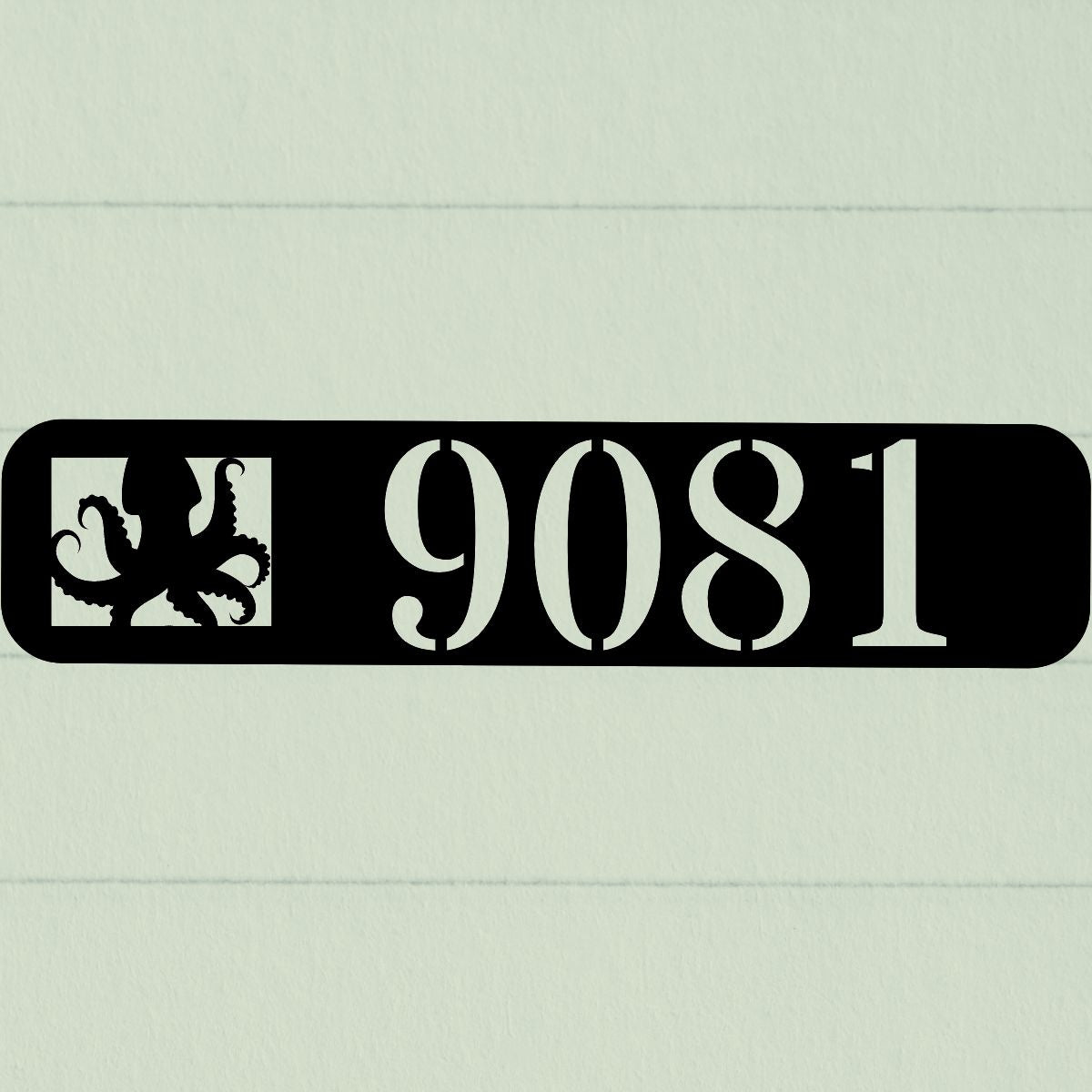 Custom Octopus House Address Sign