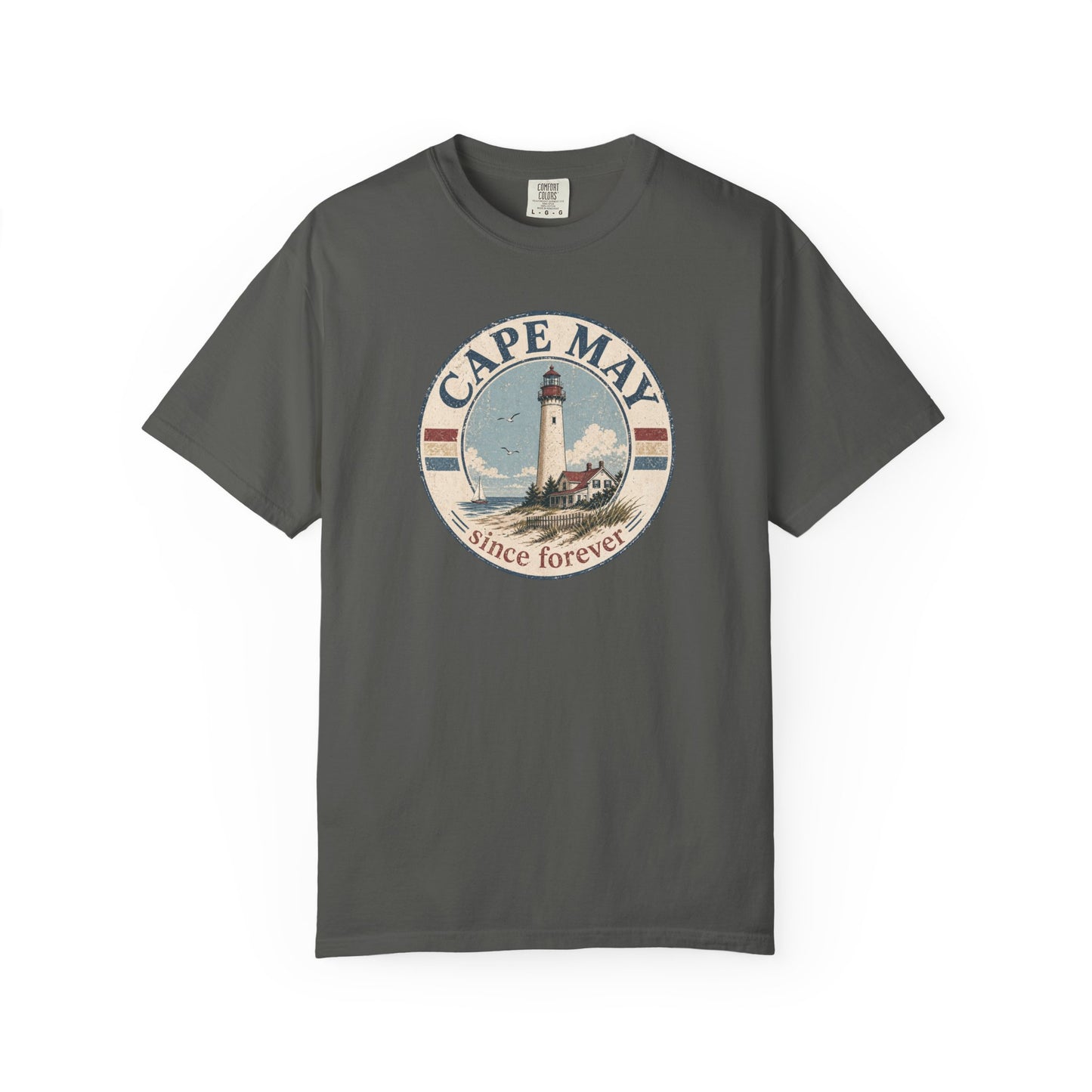 Cape May Lighthouse T-Shirt — Vintage Coastal 'Since Forever' Tee