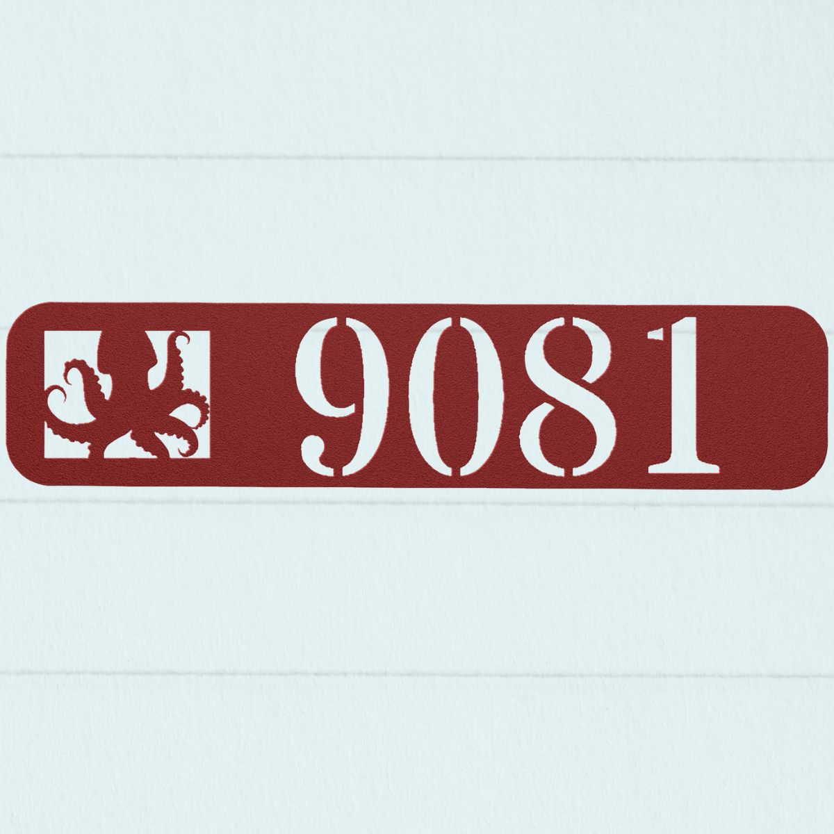 Custom Octopus House Address Sign