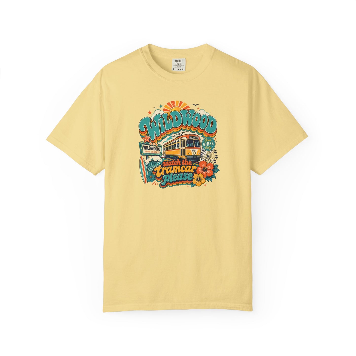 Wildwood Tramcar Please T-Shirt — Retro Beachboardwalk Graphic Tee