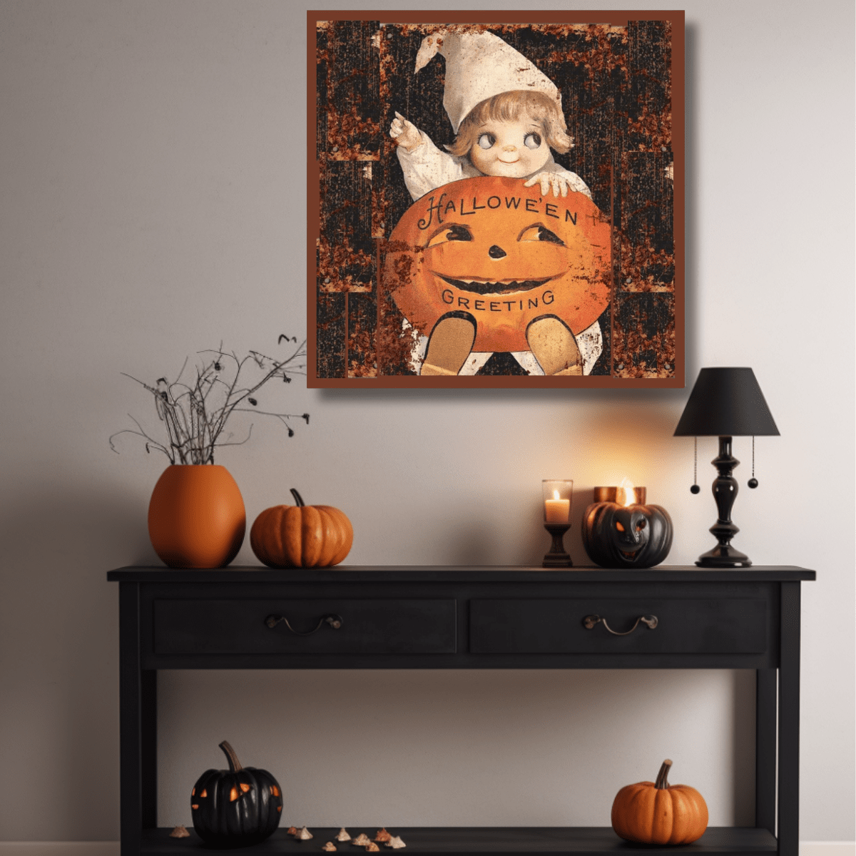 Samhain Halloween Indoor Decor Samhain Art Witchy Decor Aesthetic Wiccan Housewarming Gift Witchcraft Sign Vintage Fall Wall Art