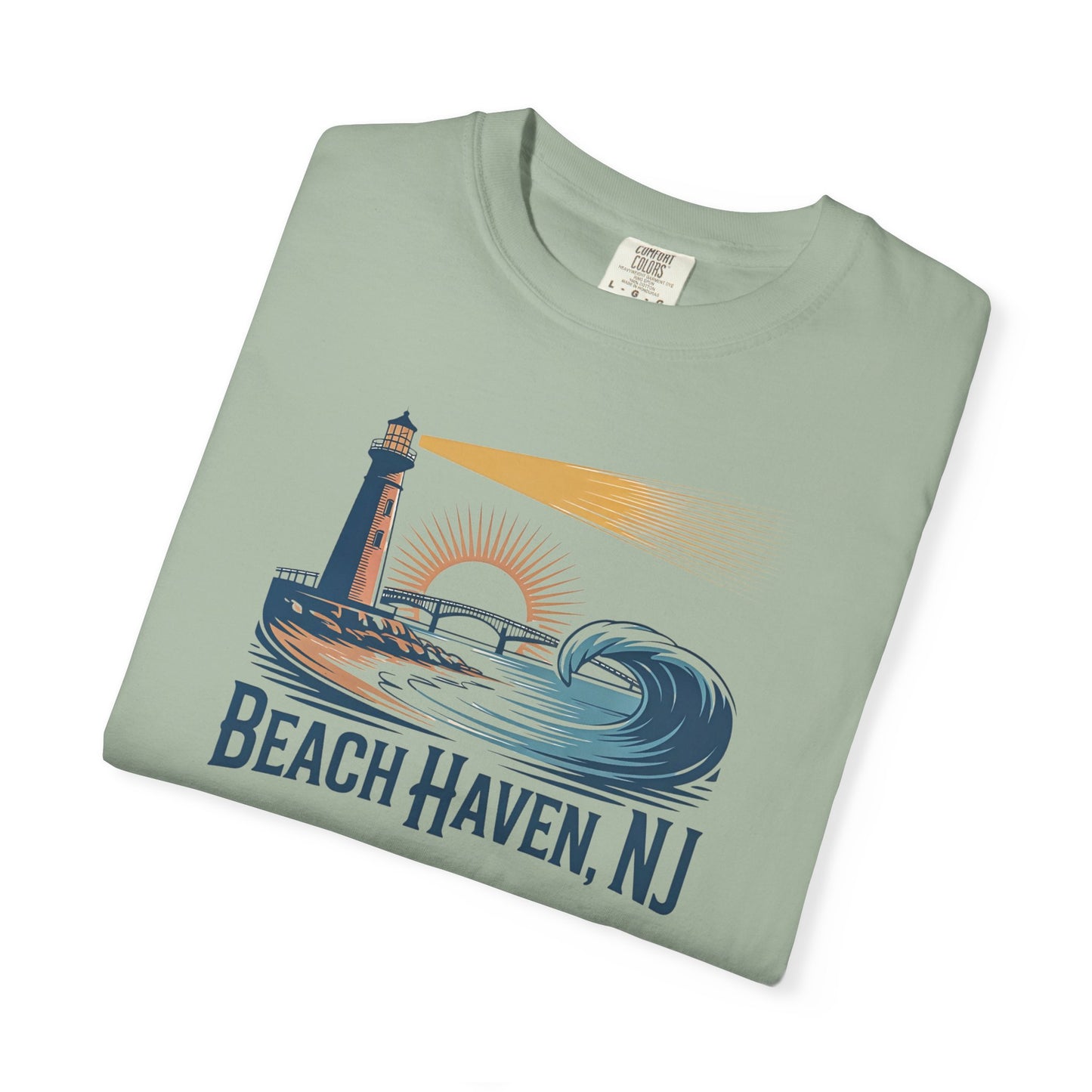 Beach Haven, NJ Lighthouse T-Shirt — Coastal Vintage Surf Graphic