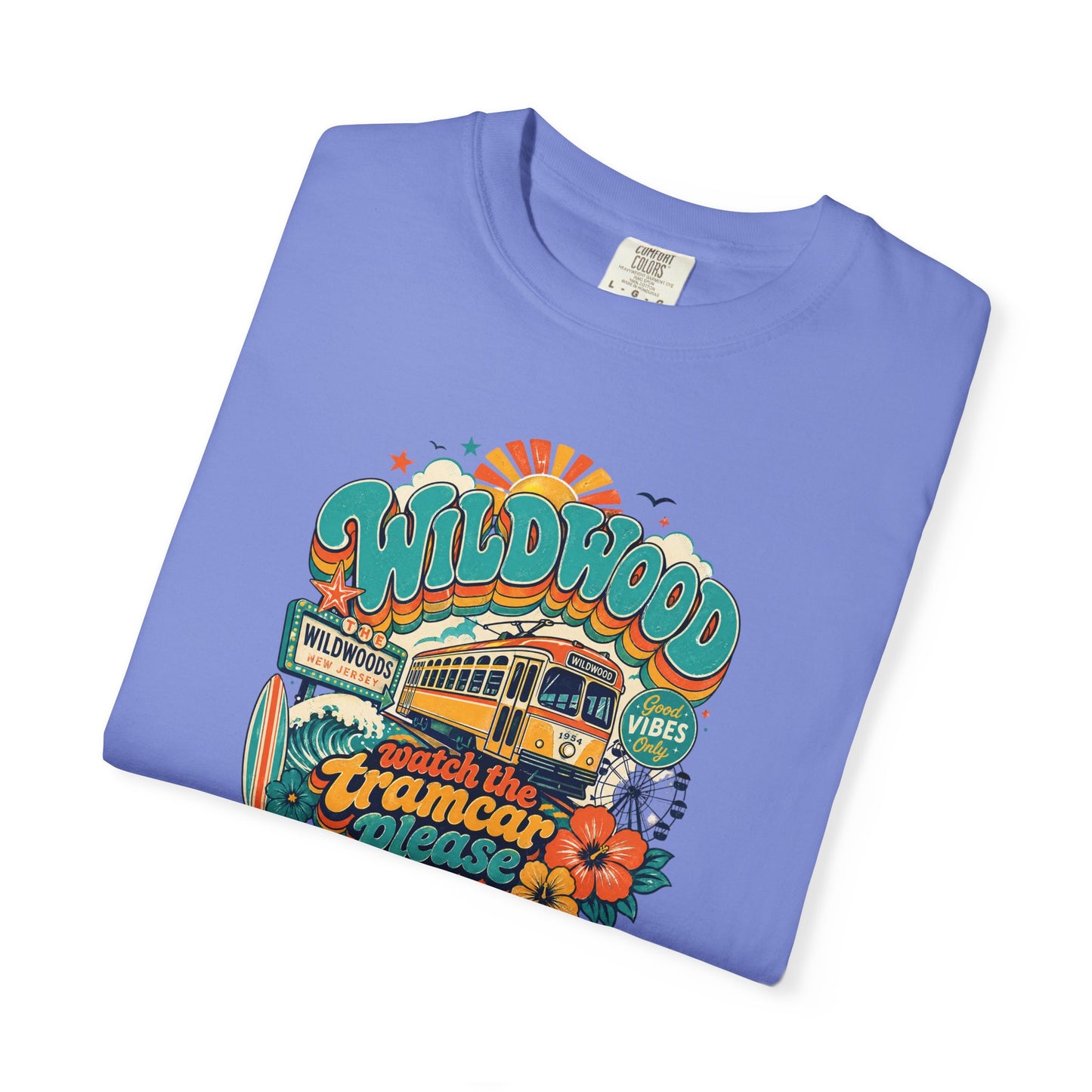Wildwood Tramcar Please T-Shirt — Retro Beachboardwalk Graphic Tee