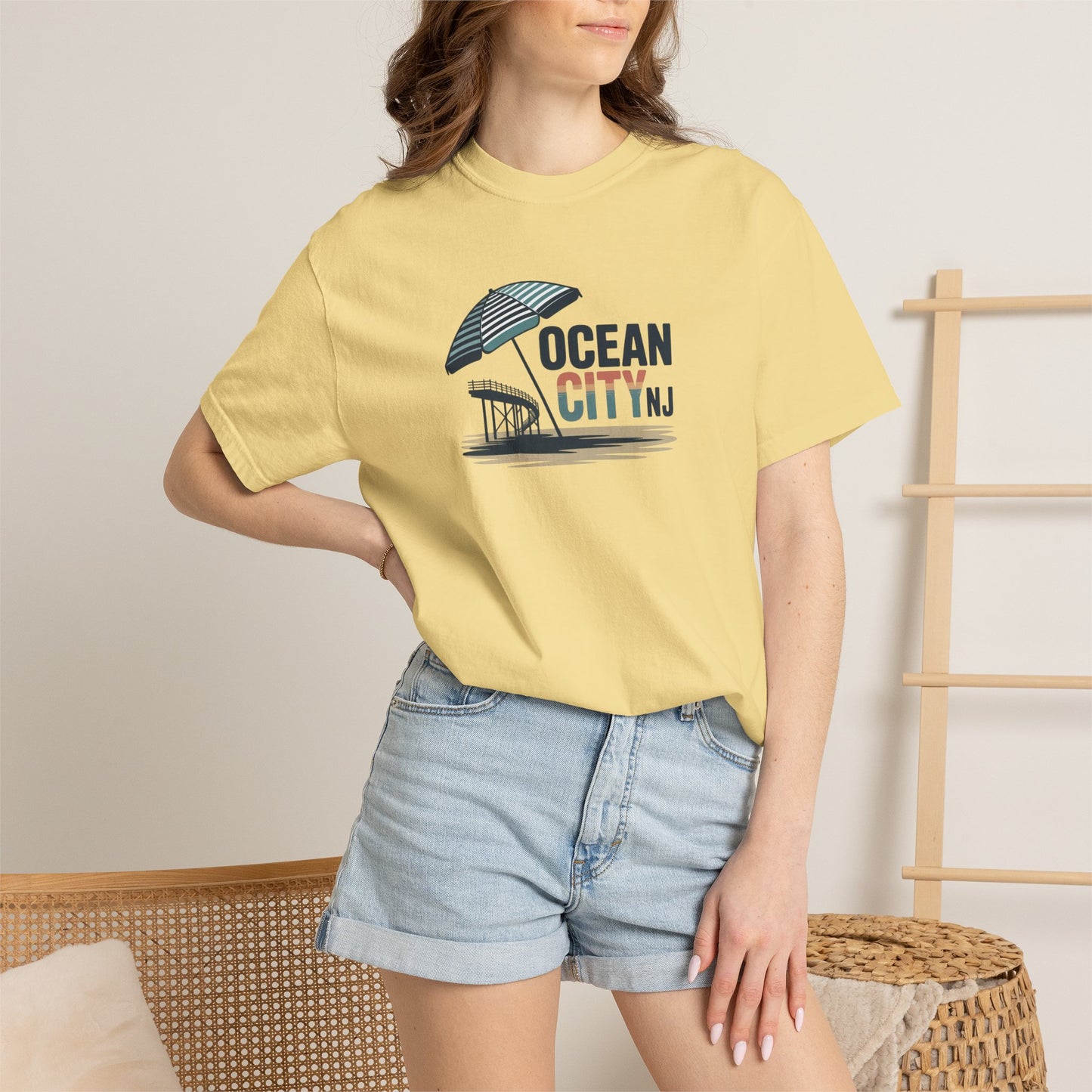 Ocean City NJ Beach Umbrella T-Shirt