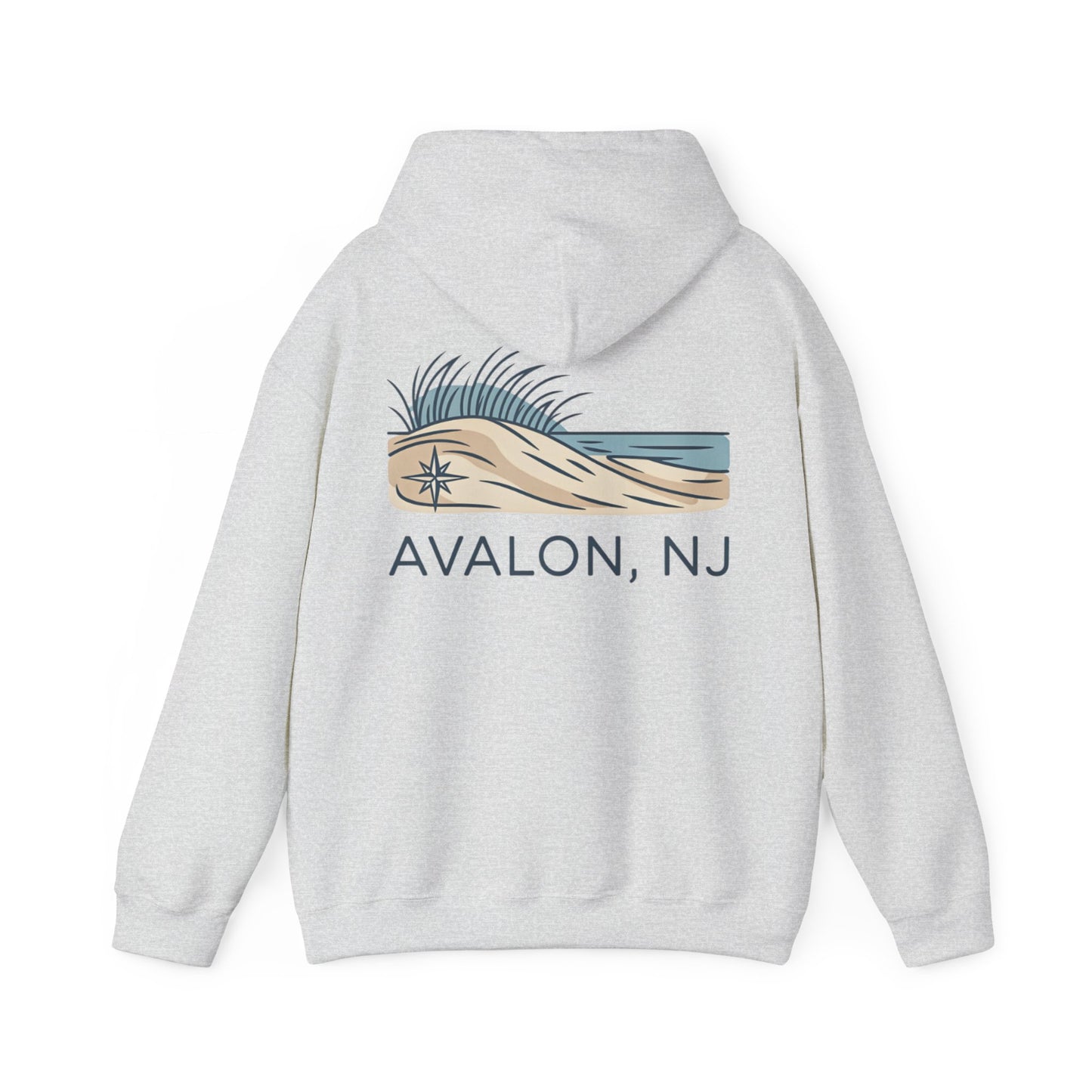 Avalon NJ Beach Hoodie – Dune & Ocean Graphic Sweatshirt