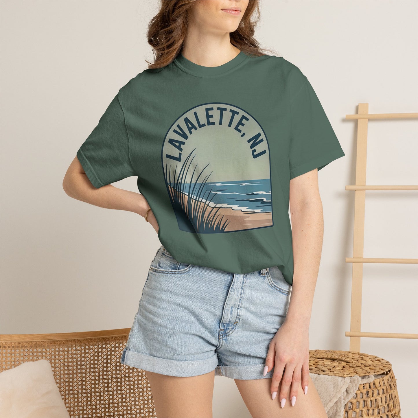 Lavallette NJ Shore Beach T-Shirt — Retro Coastal Graphic Tee