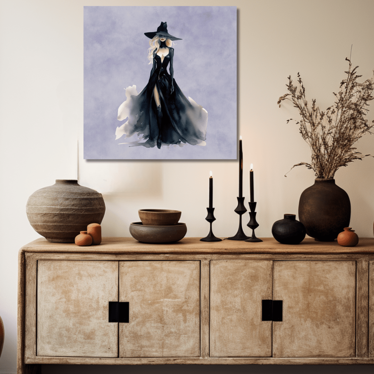 Samhain Halloween Indoor Decor Samhain Art Witchy Decor Aesthetic Wiccan Housewarming Gift Witchcraft Sign Modern Fall Wall Art Sexy Witch