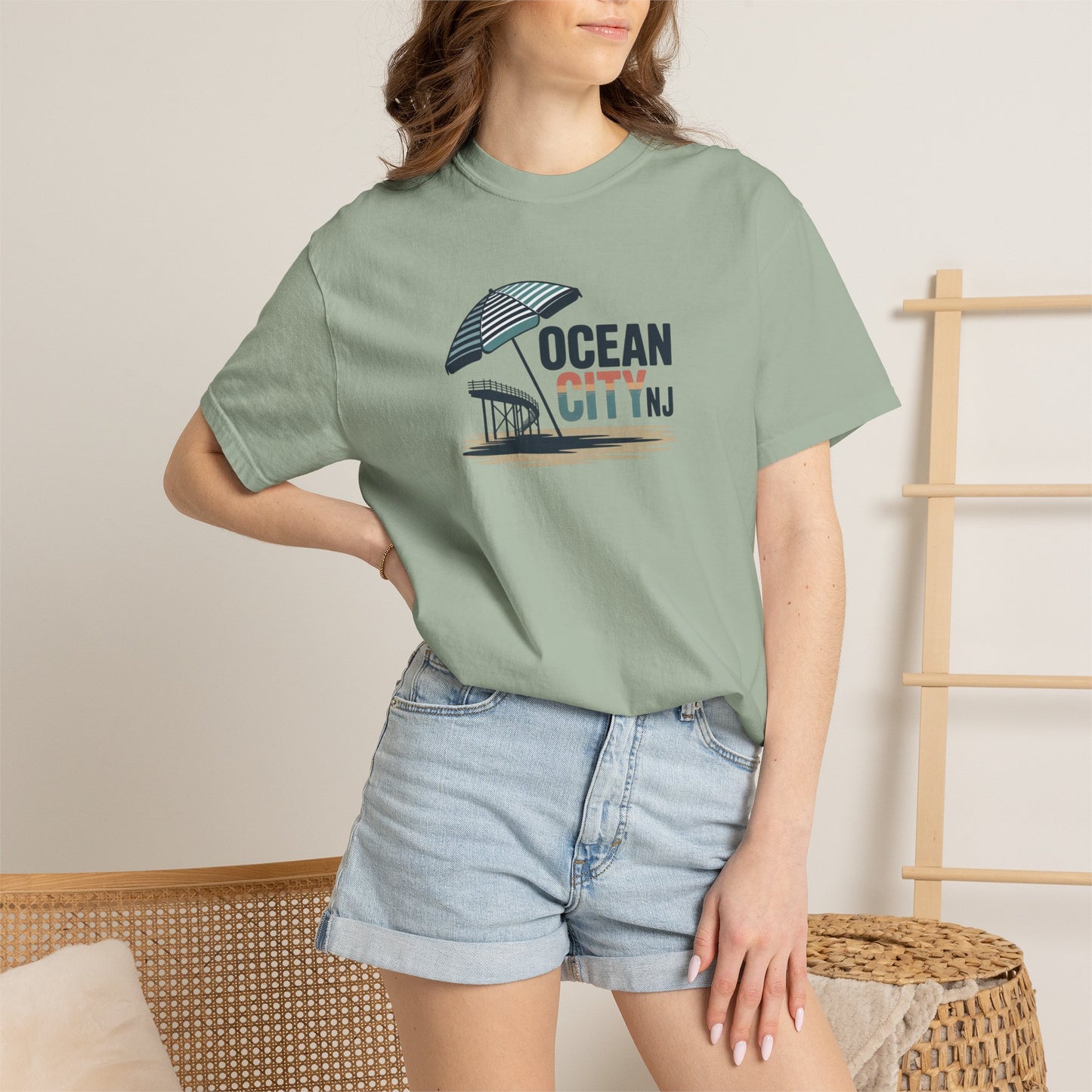 Ocean City NJ Beach Umbrella T-Shirt