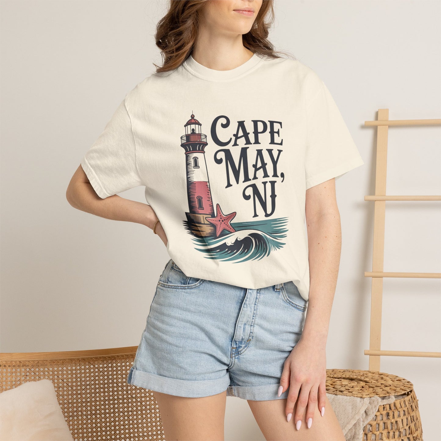 Cape May, NJ Lighthouse T-Shirt — Nautical Beach Souvenir Tee