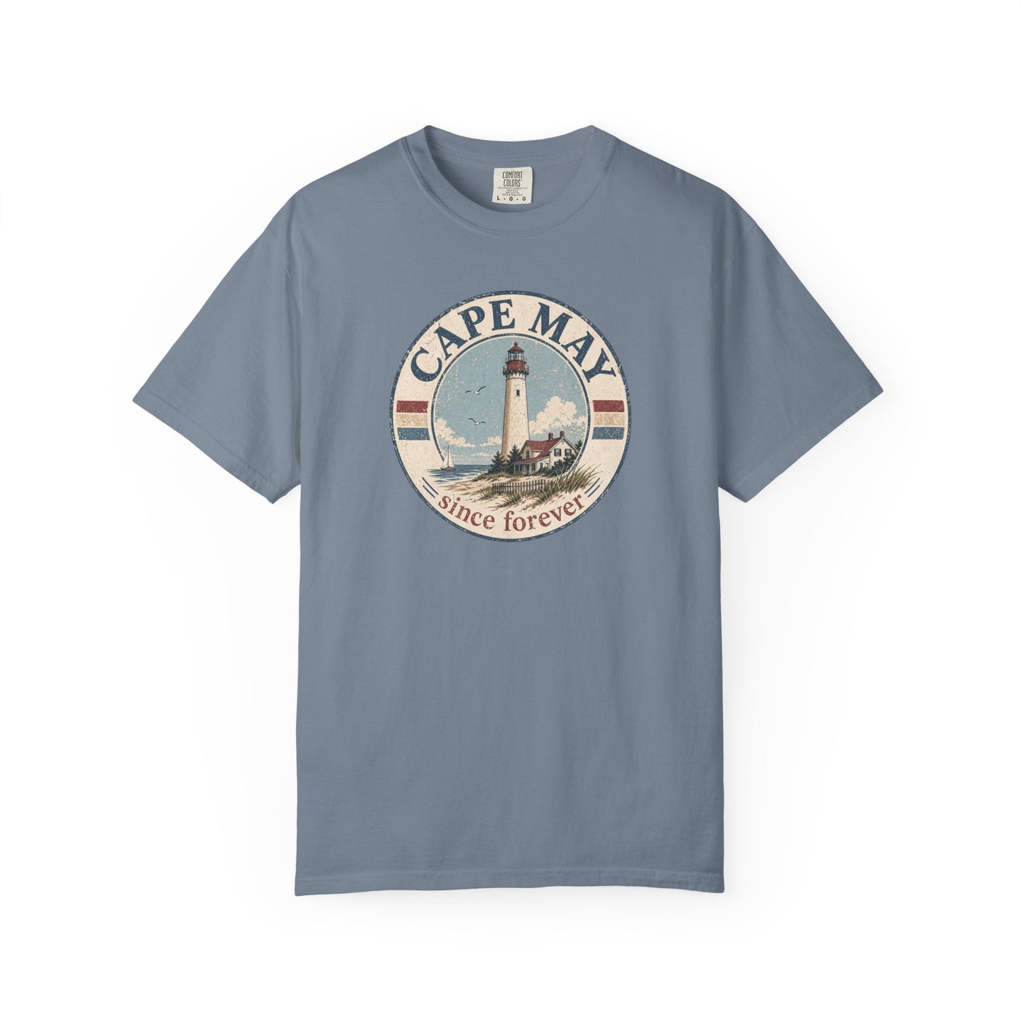 Cape May Lighthouse T-Shirt — Vintage Coastal 'Since Forever' Tee