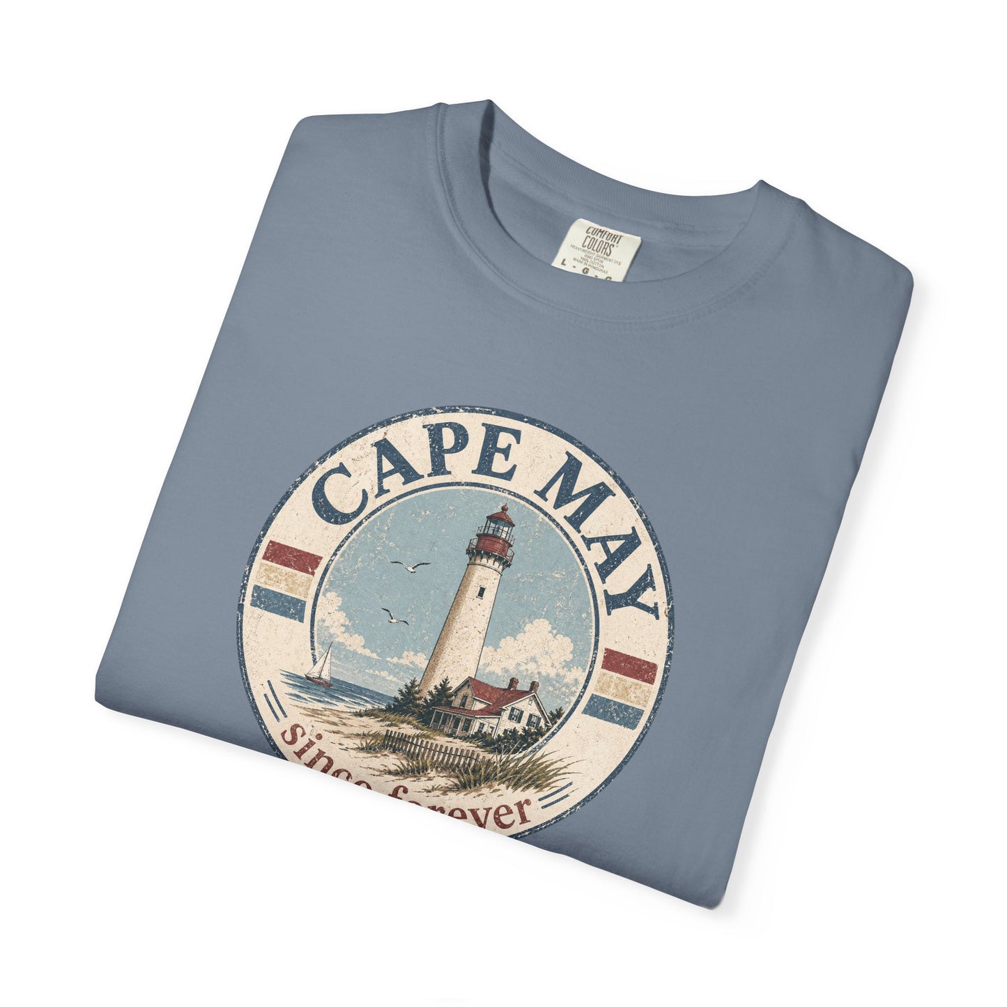 Cape May Lighthouse T-Shirt — Vintage Coastal 'Since Forever' Tee