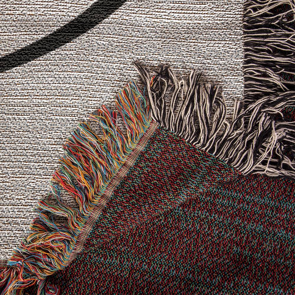 Personalized Woven Anniversary Blanket Gift – 100% Cotton Custom Lovebirds Throw with Names & Date, Luxury Milestone Wedding Gift