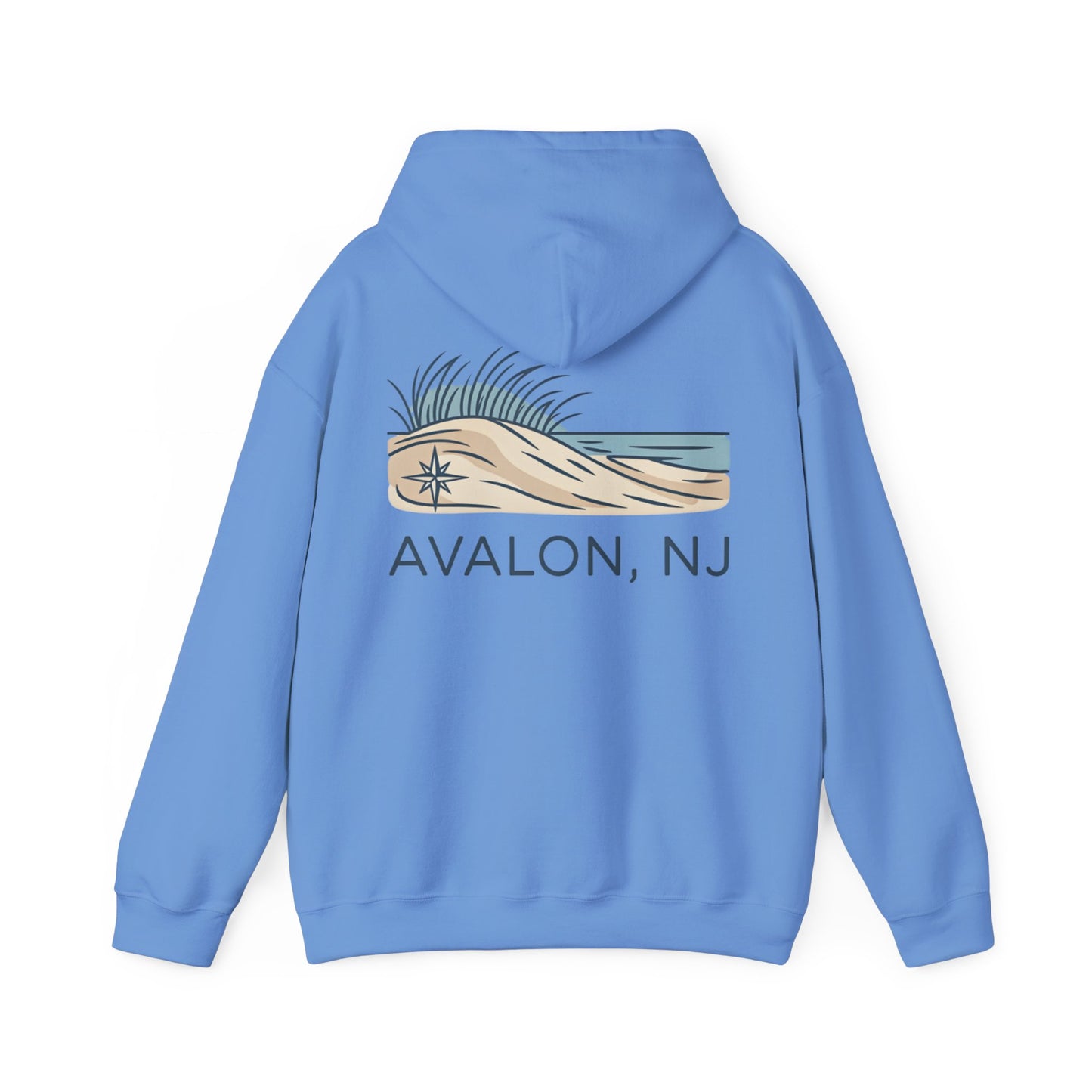 Avalon NJ Beach Hoodie – Dune & Ocean Graphic Sweatshirt