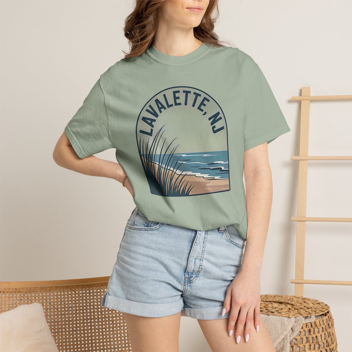 Lavallette NJ Shore Beach T-Shirt — Retro Coastal Graphic Tee