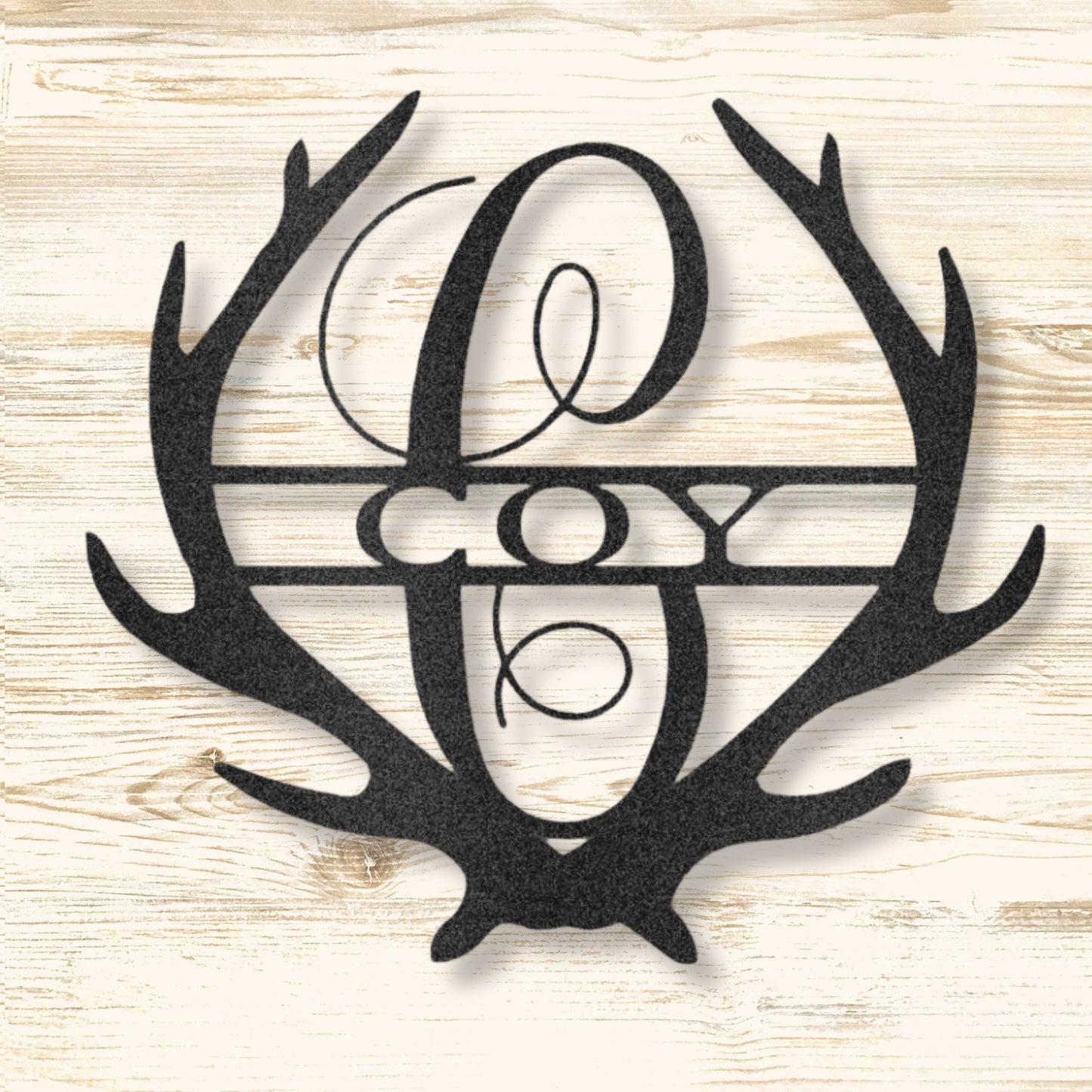 Antler Monogram - Steel Sign