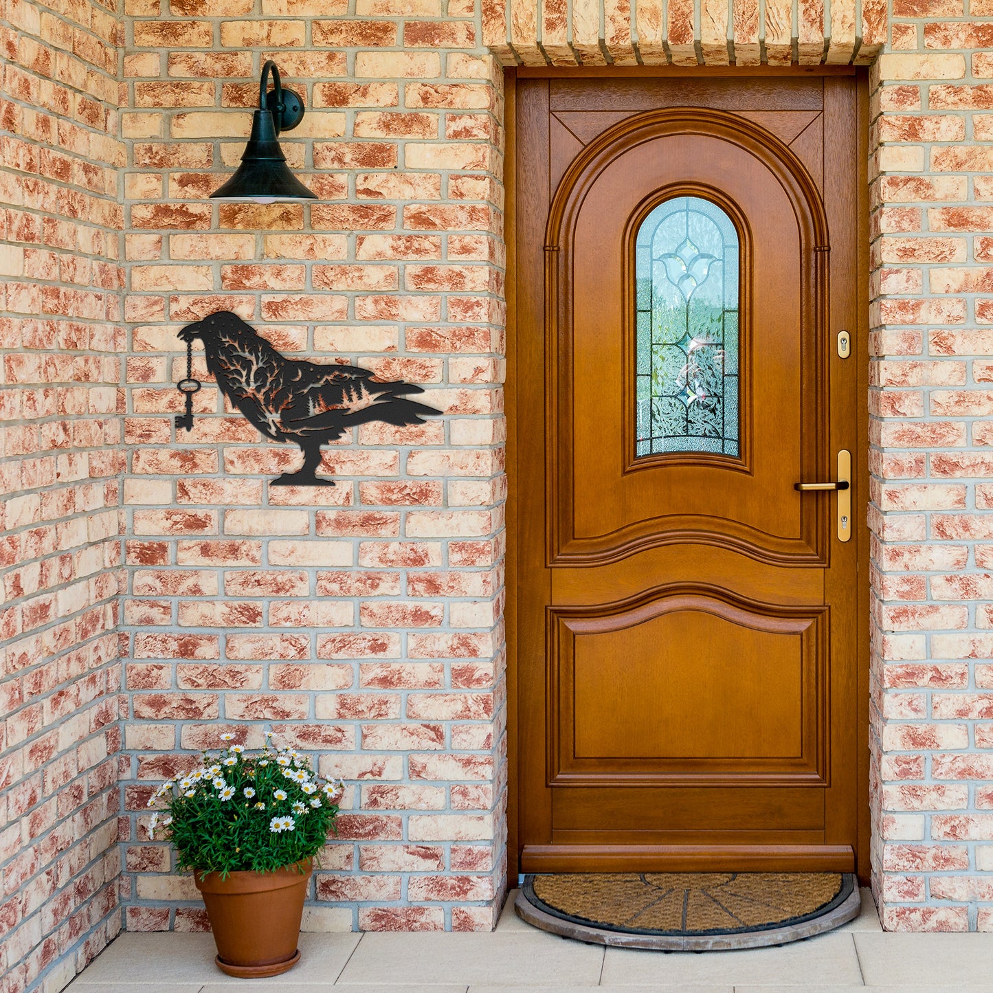 Halloween Metal Sign Raven Metal Art Witchy Aesthetic Porch Sign Halloween Unique Halloween Decorations Goth Design Fall Wall Art