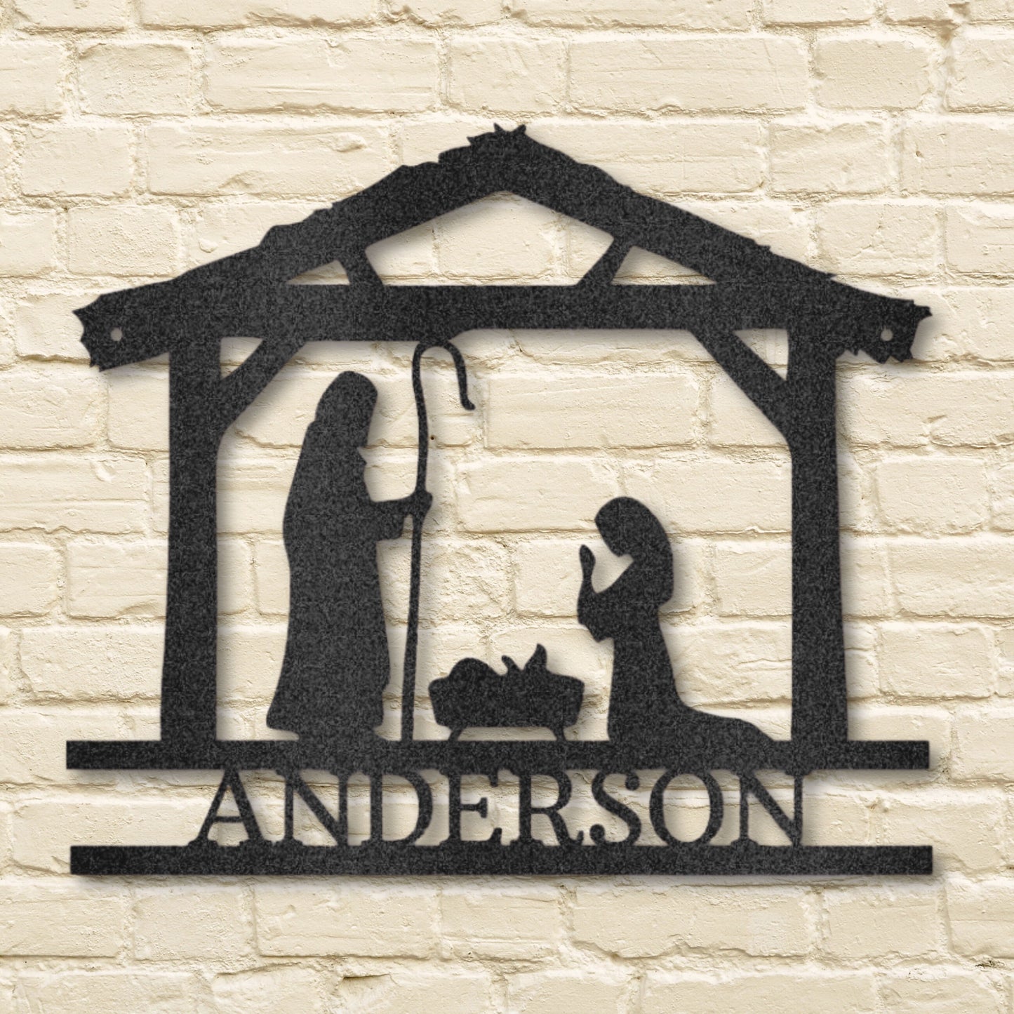 Nativity Simple Monogram - Steel Sign