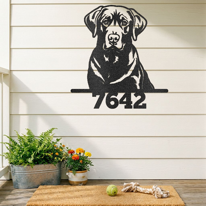 Custom Labrador Address Sign