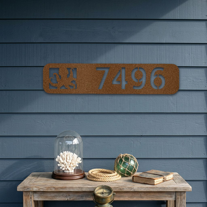 Custom Octopus Metal Address Sign