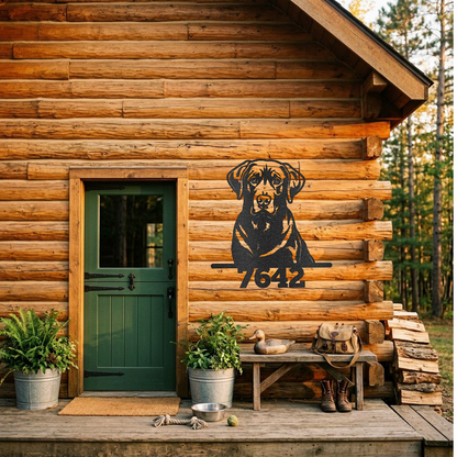 Custom Labrador Address Sign