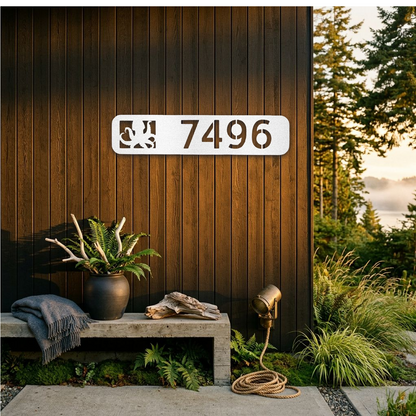 Custom Octopus Metal Address Sign
