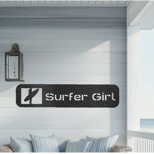 Surfer Girl Steel Sign