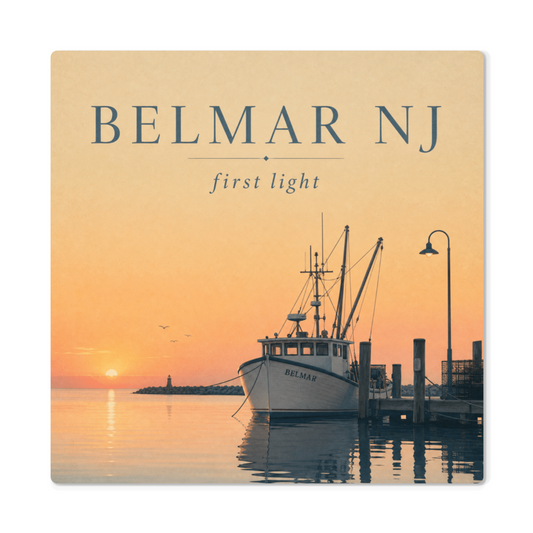 Belmar NJ — First Light | Premium High-Gloss Aluminum Metal Print
