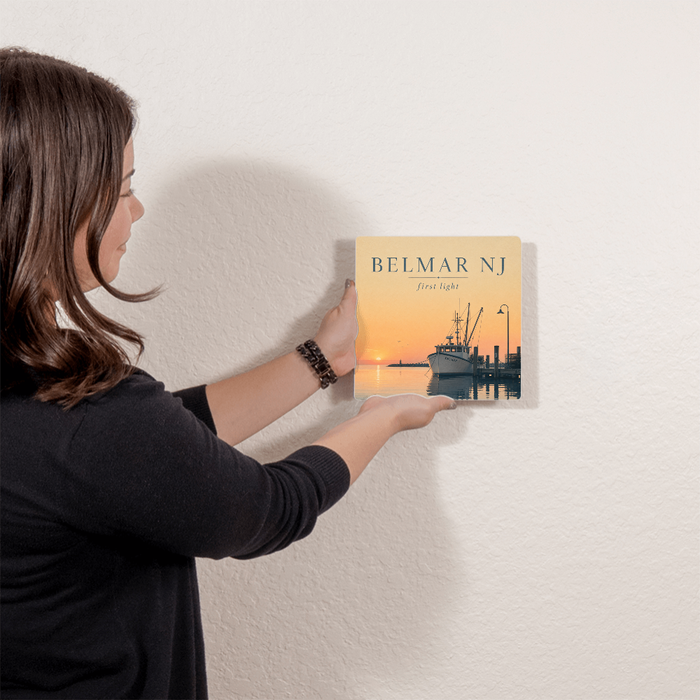 Belmar NJ — First Light | Premium High-Gloss Aluminum Metal Print