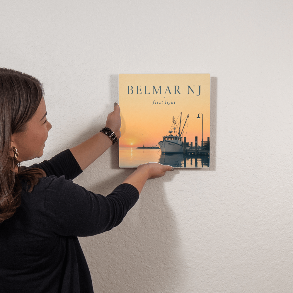 Belmar NJ — First Light | Premium High-Gloss Aluminum Metal Print