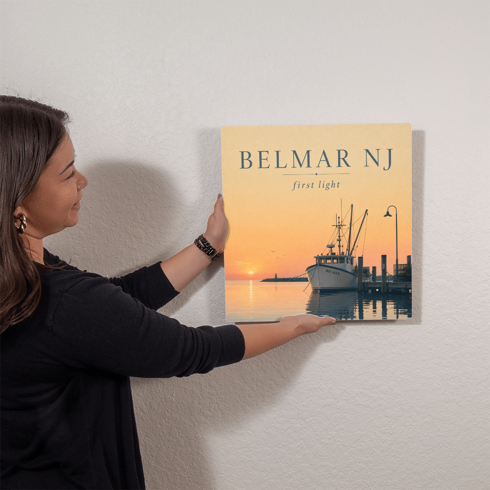 Belmar NJ — First Light | Premium High-Gloss Aluminum Metal Print