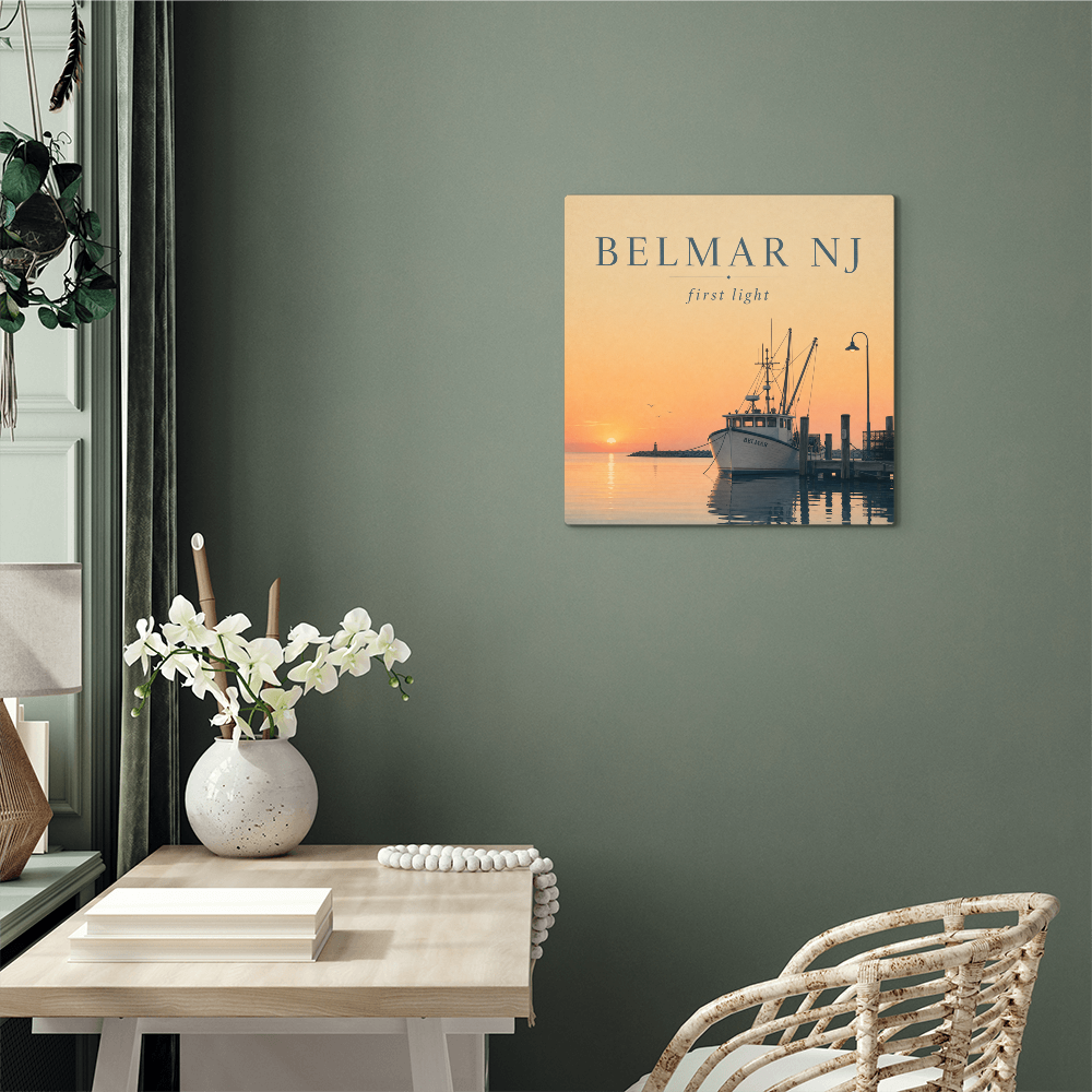 Belmar NJ — First Light | Premium High-Gloss Aluminum Metal Print