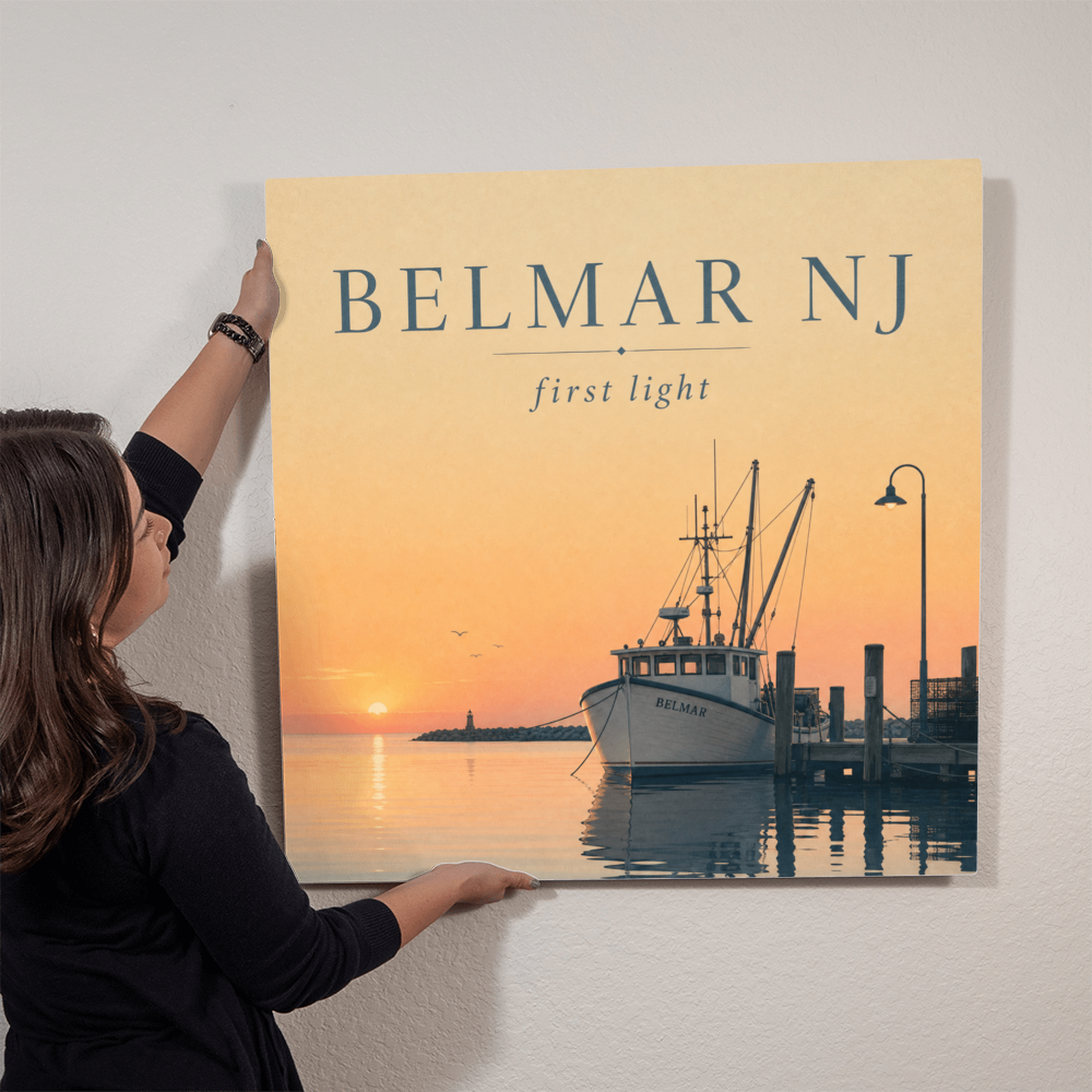 Belmar NJ — First Light | Premium High-Gloss Aluminum Metal Print