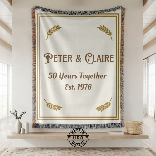Custom Personalized Heirloom Artwork Woven Blanket Keepsake