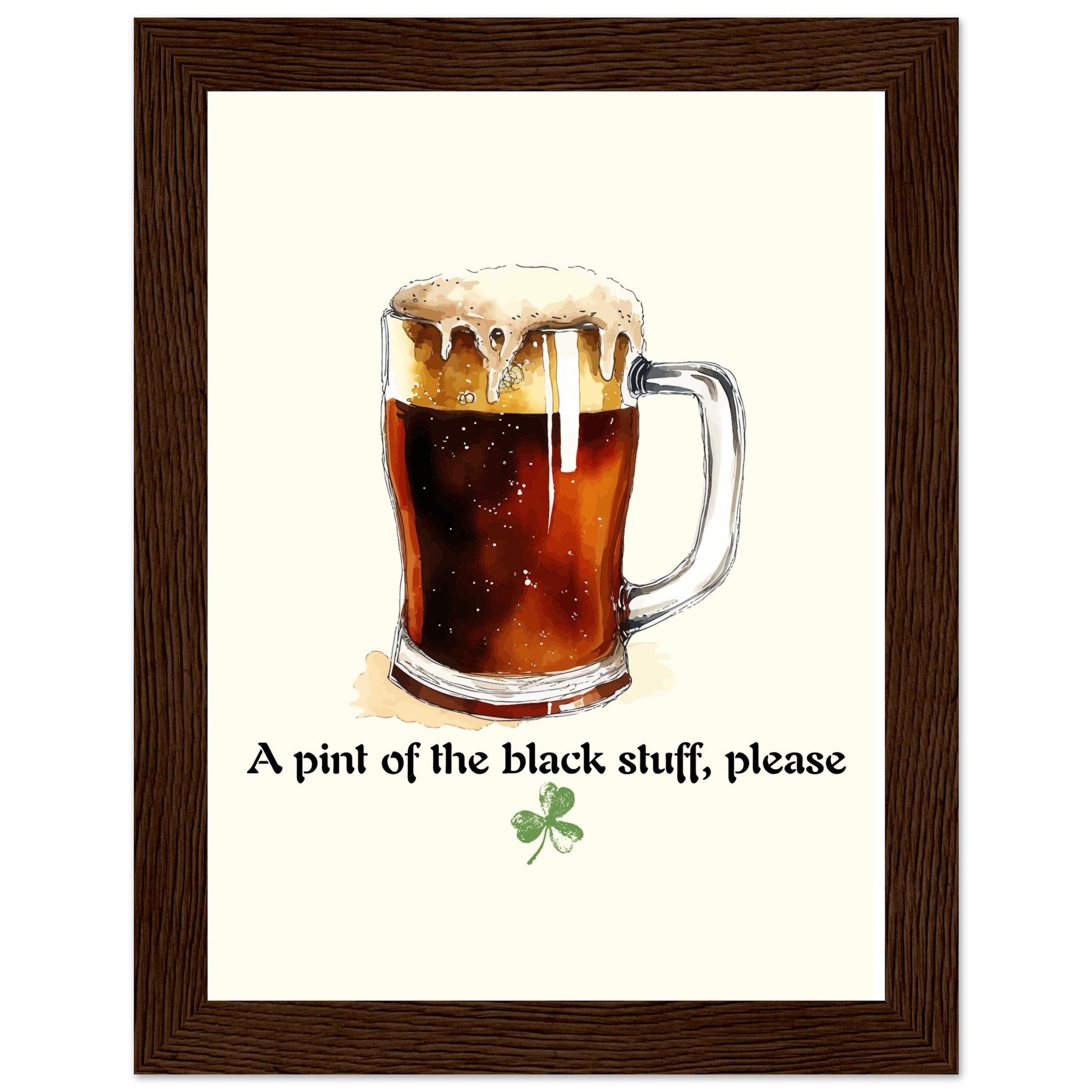 Irish Pub Wooden Framed Poster