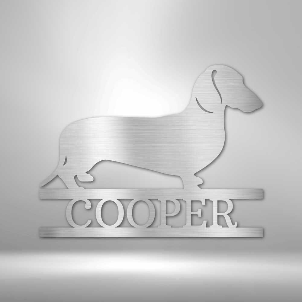 Personalized Dachshund Dog Sign, Custom Dog Lover Gift, Weiner Dog Doxie Decor, Dog Lover Sausage Dog Mom clickcoastal