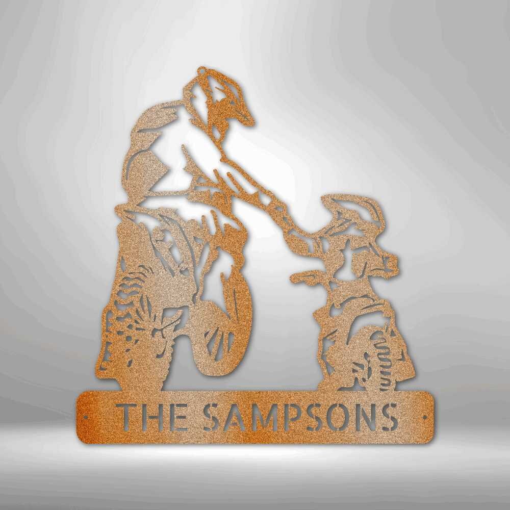 Father Son Custom Motocross Gift, Dirt Bike Gift for Dad, Mancave Garage Art Dirtbike Wall Sign, Husband MX Gift, Gift for Motorcycle Father clickcoastal