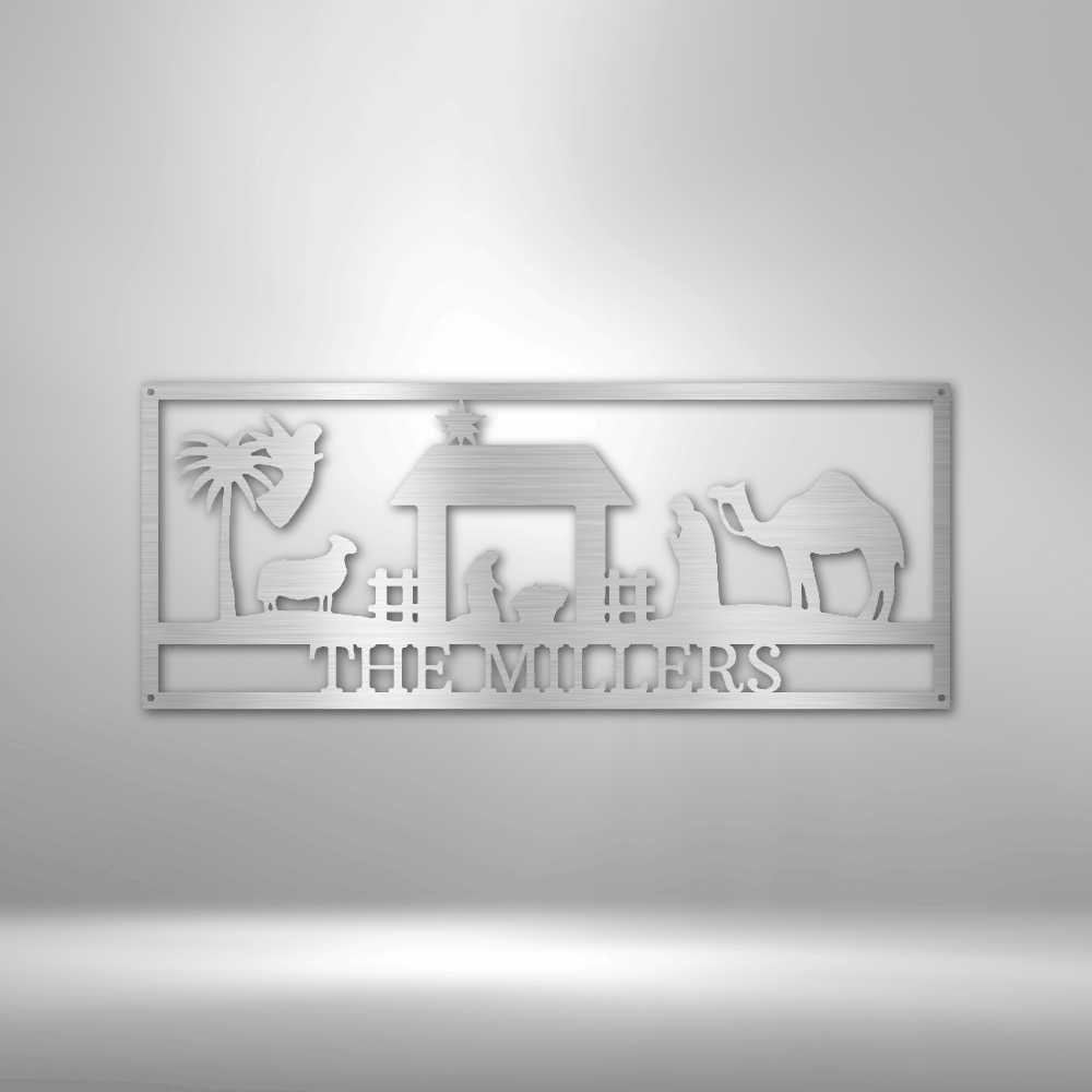 Custom Nativity Metal Sign | Nativity Metal Art | Manger Scene | Christian Metal Sign | Christmas Metal Sign | Farmhouse Christmas Decor | Creche clickcoastal