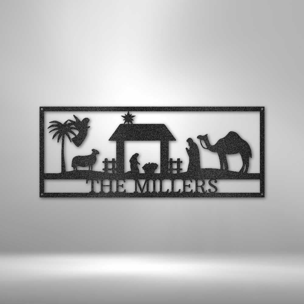 Custom Nativity Metal Sign | Nativity Metal Art | Manger Scene | Christian Metal Sign | Christmas Metal Sign | Farmhouse Christmas Decor | Creche clickcoastal