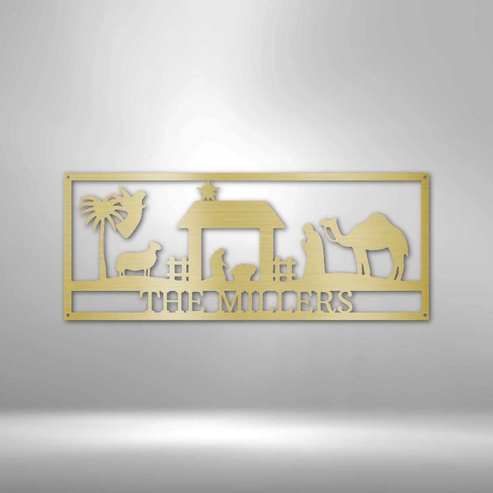 Custom Nativity Metal Sign | Nativity Metal Art | Manger Scene | Christian Metal Sign | Christmas Metal Sign | Farmhouse Christmas Decor | Creche clickcoastal
