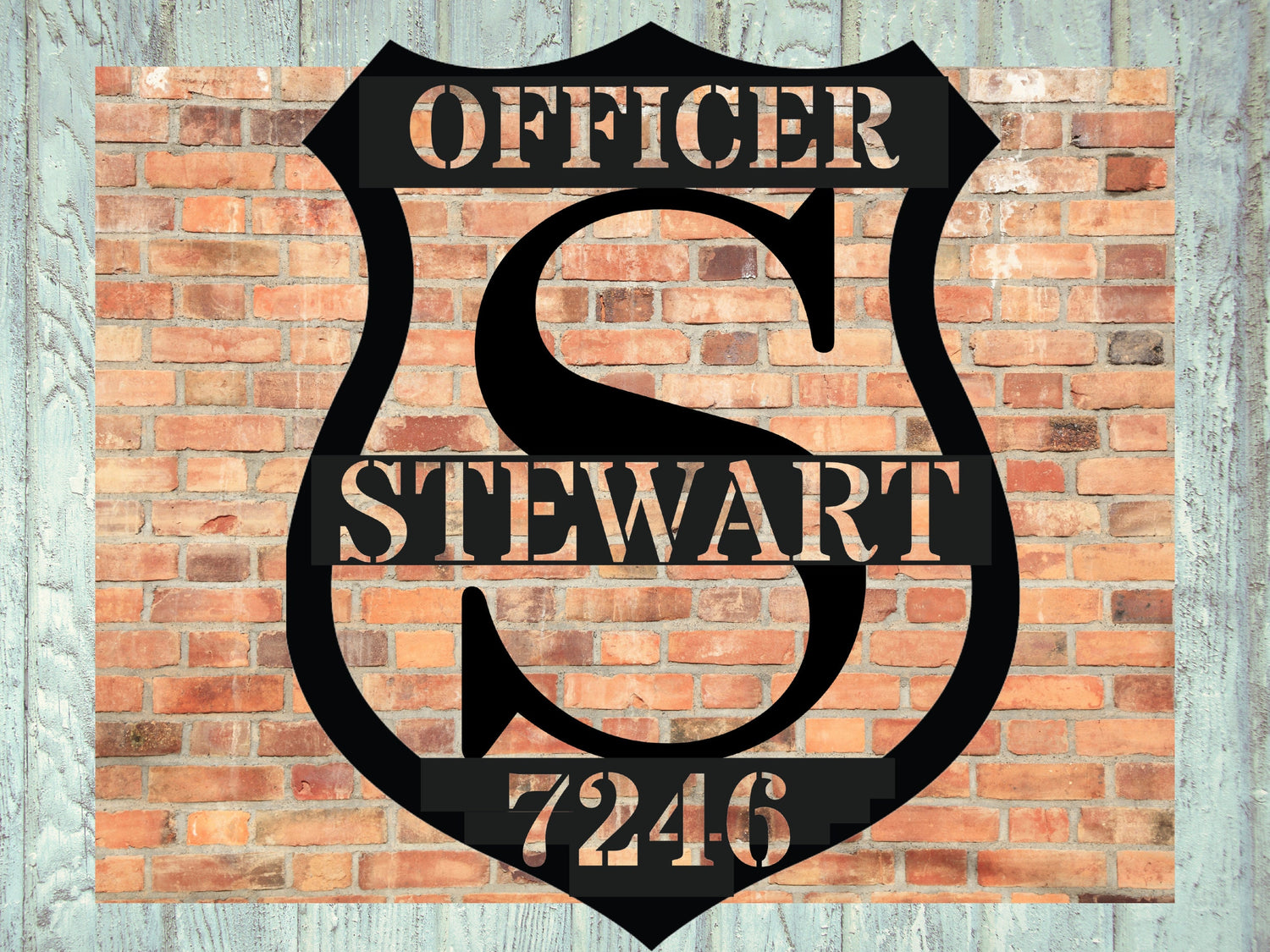 Custom Police Sign, Police Retirement Gift, Thin Blue Line Wall Art, Police Officer Gifts, Back the Blue Gift for Cop