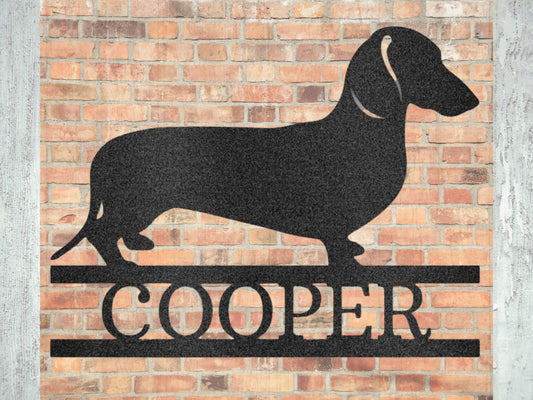 Personalized Dachshund Dog Sign, Custom Dog Lover Gift, Weiner Dog Doxie Decor, Dog Lover Sausage Dog Mom