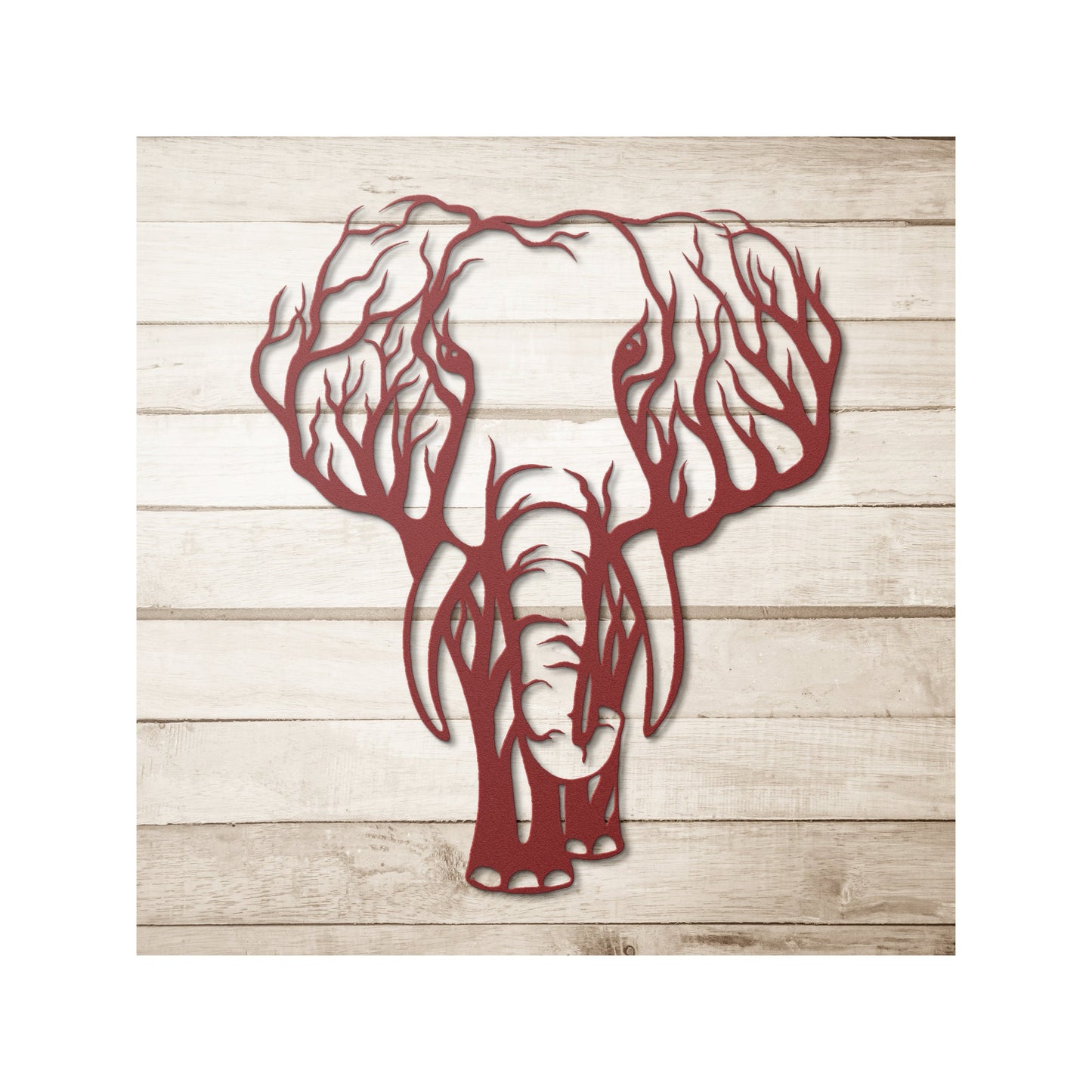 Elephant Metal Wall Art, Metal Safari Decor, Wildlife Lover Gift, Housewarming Gift, Good Luck Elephant Sign, Wild Animal Metal Wall Decor clickcoastal