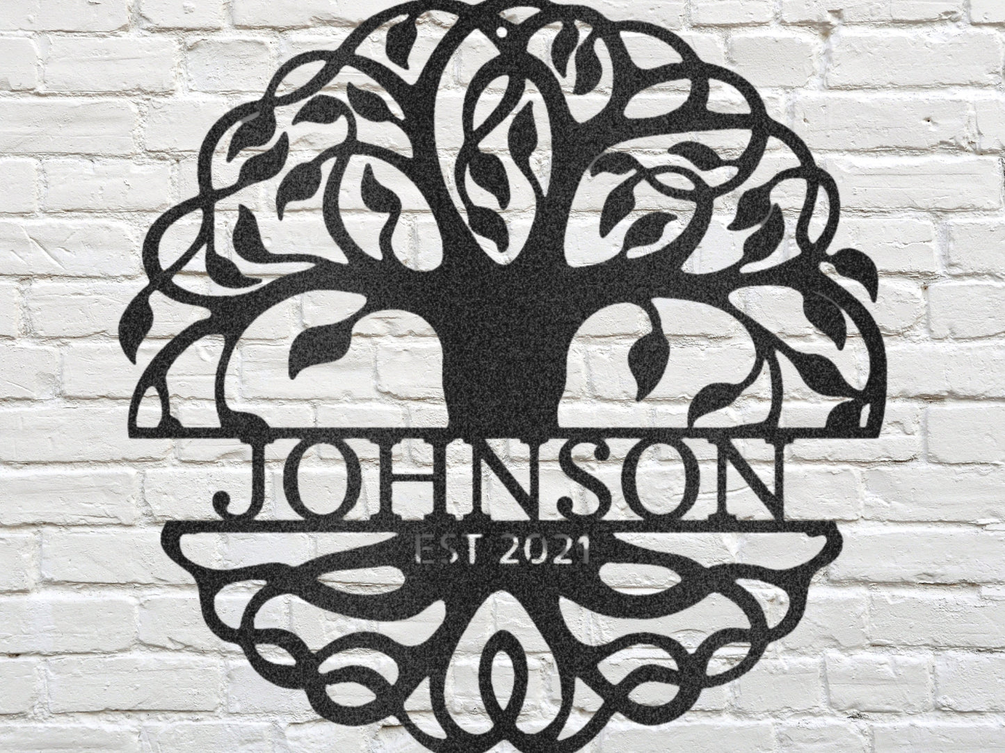 Custom Tree of Life Metal Wall Art, Personalized Family Name Sign, Rustic Home Decor Gift, Housewarming Gift, Wedding Anniversary Gift clickcoastal