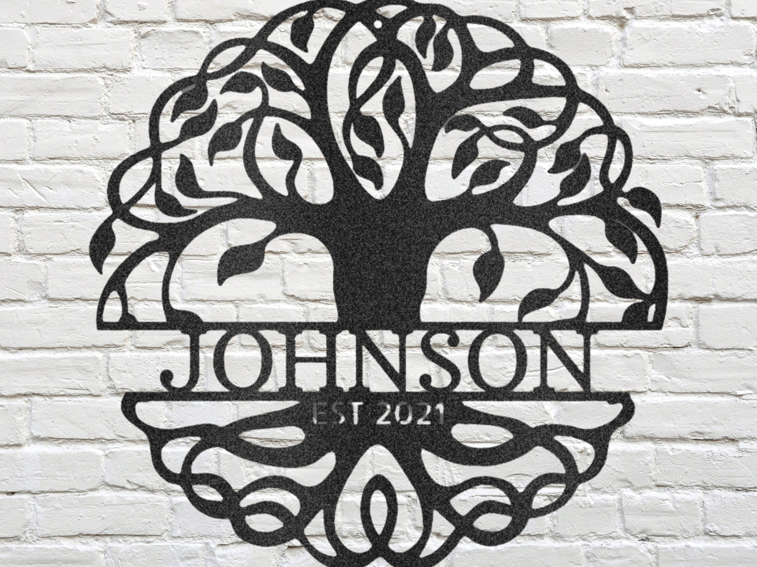 Custom Tree of Life Metal Wall Art, Personalized Family Name Sign, Rustic Home Decor Gift, Housewarming Gift, Wedding Anniversary Gift